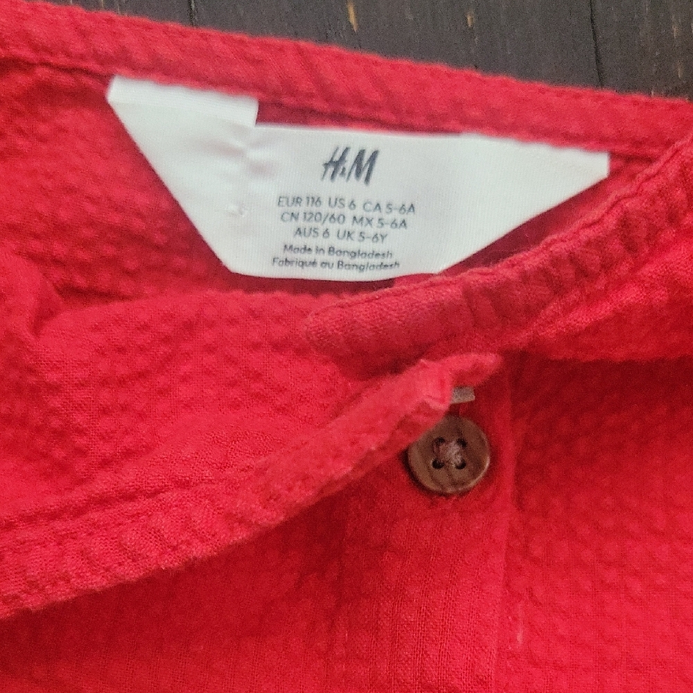 H&M Vibrant Red matching set: top, pants and a thin cotton cardigan - Picture 2 of 6